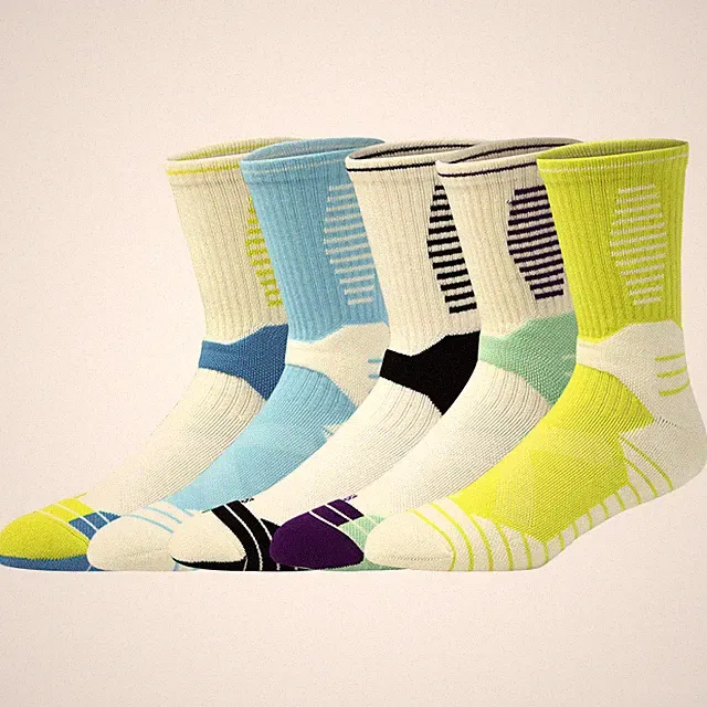 ZONBAILON Breathable Sport Socks Compression Athletic Basketball Socks for Men