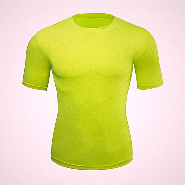 ZONBAILON Men's Outdoor Tight Sports Top Fitness Training Suit Quick Dry T-Shirt