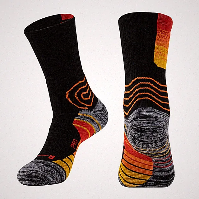 ZONBAILON Outdoor Sports Athletic Socks for Men Elite Basketball Socks 2 Pairs